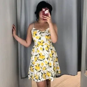 H&M Dresses Hm Lemon Print Dress Poshmark